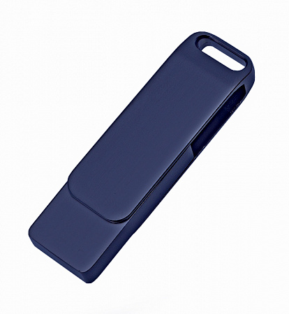 Флеш накопитель Bergamo, USB 2.0 16GB, металл, темно-синий